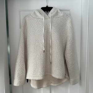 dylan White Sherpa Winter Sweatshirt with Side Zippers Size Medium